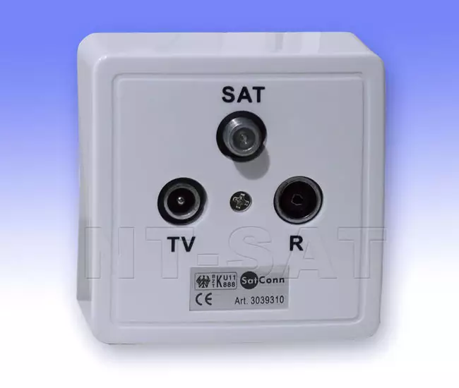 Sat Steckdose SatConn TV/Radio/Sat weiss eBay