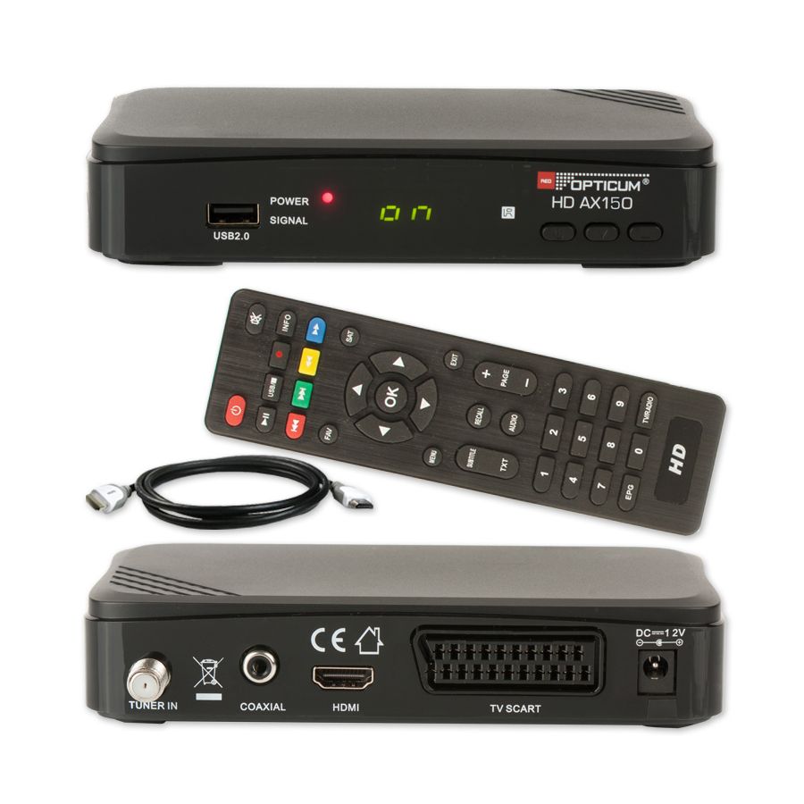 Hdtv Hd Full Digital Opticum Ax150 Sat Receiver Ax 150 Hdmi Dvb S2 S60 1080p Usb 7697