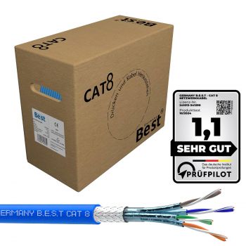 50m CAT 8 Netzwerkkabel Verlege Kabel 40 Gbit/s CAT8 Verkabelung Netzwerk Datenkabel CAT8.1 LAN Germany B.e.s.t