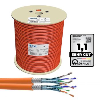 250m Germany B.e.s.t CAT 7 Verlegekabel Duplex Best Gigabit Netzwerkkabel Kupfer LAN 1000Mhz S/FTP Kat 7