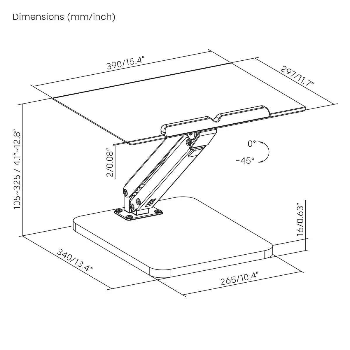 Höhenverstellbarer Ständer für Laptop & Tablet