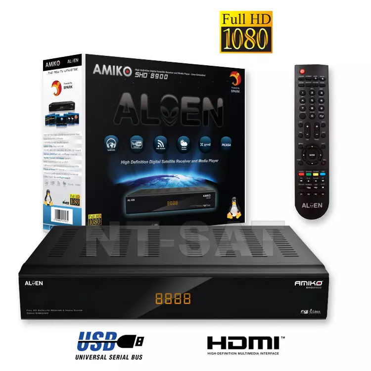 HDTV satellite Receiver AMIKO ALIEN 8900 Full-HD DVB-S2,FullHD 1080p ...