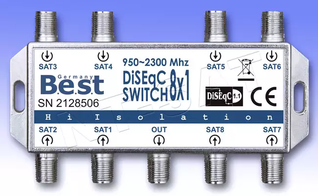 Zur Umschaltung von 8 Single  Twin  oder Quad LNBs.