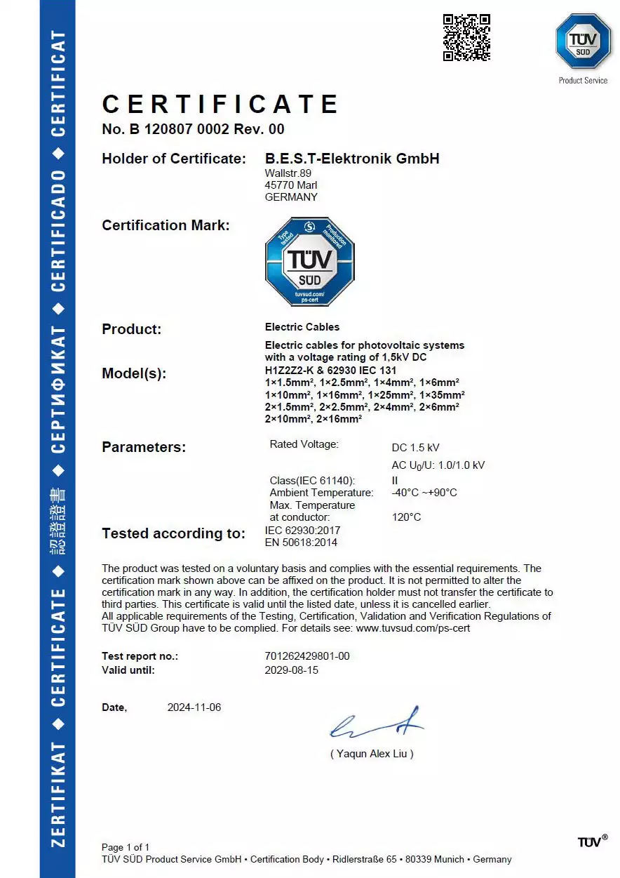 solarkabel TÜV